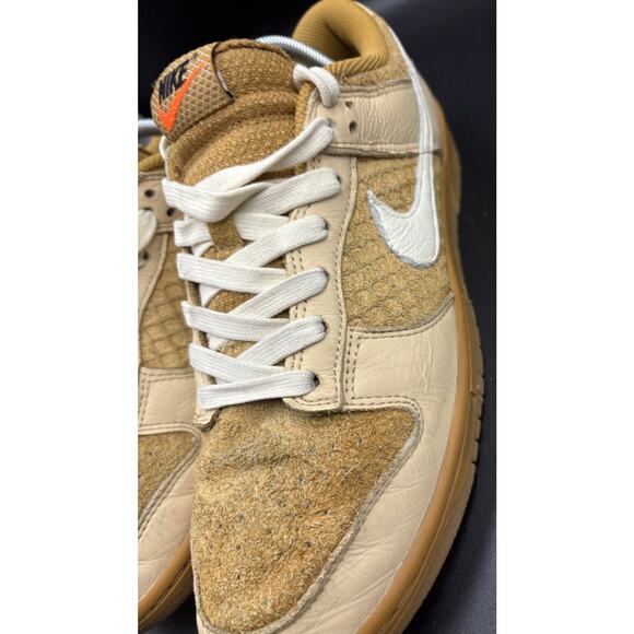 Nike Dunk Low Waffle Mens Tan Brown Leather & Suede Sneakers Sz 9.5 FZ4041-744 main image 6